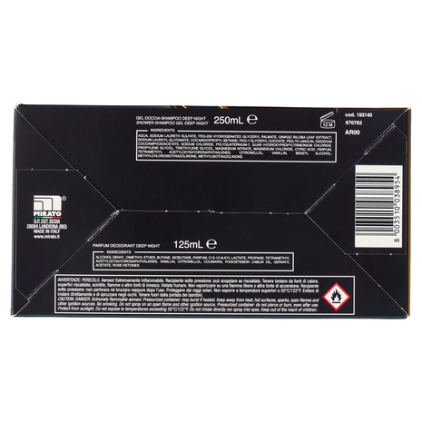 Intesa Sex Unisex Gel Doccia-Shampoo Deep Night 250 mL + Parfum Deodorant Deep Night 125 mL